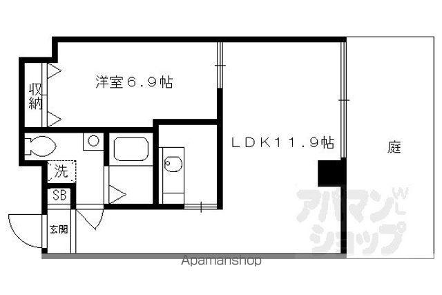 ルーミネス芦谷三番館(1LDK/1階)の間取り写真