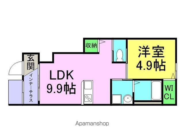 セントグレース武庫川(1LDK/1階)の間取り写真