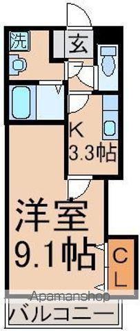 フェアリーフォレスト(1K/1階)の間取り写真