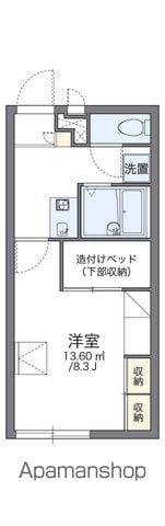 レオパレス毬Ⅱ(1K/2階)の間取り写真