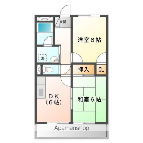 SURPLUS CIEL(2DK/2階)の間取り写真