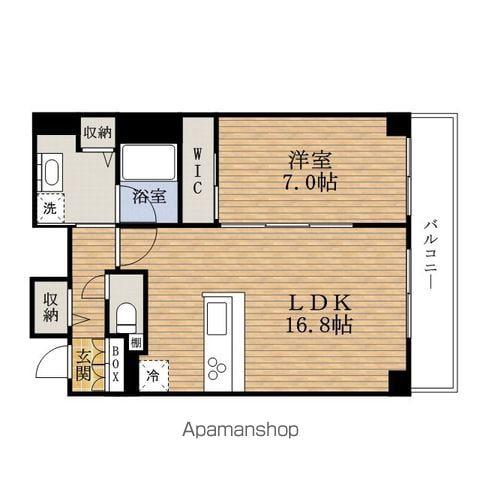 ブラービMINAMIHORIE(1LDK/12階)の間取り写真