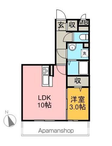 フロラシオン(1LDK/3階)の間取り写真