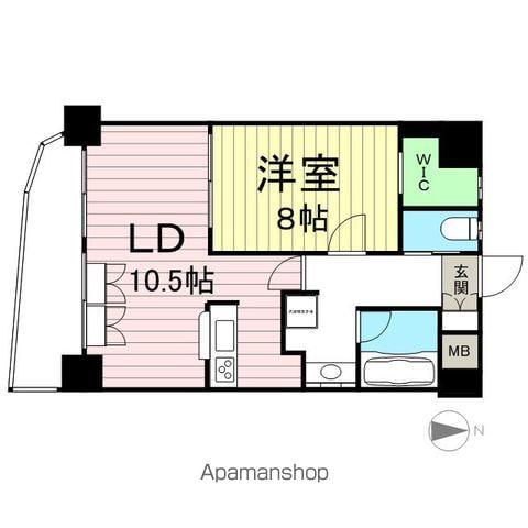 ステーションプラザ榴岡(1LDK/4階)の間取り写真