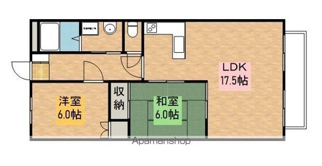 十王ビルPART2(2LDK/5階)の間取り写真