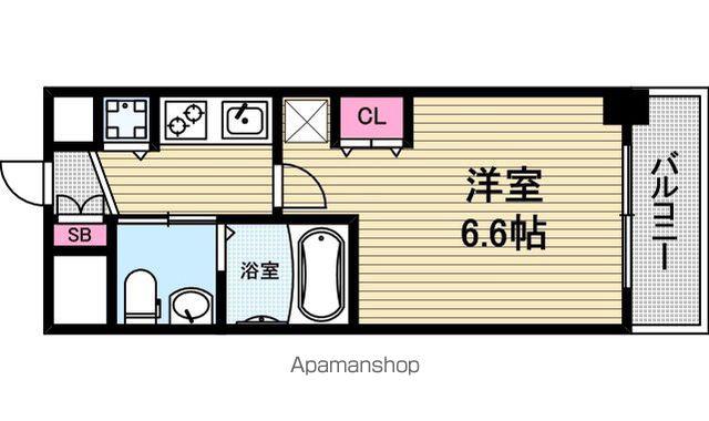 アーデンタワー本町イースト(1K/11階)の間取り写真