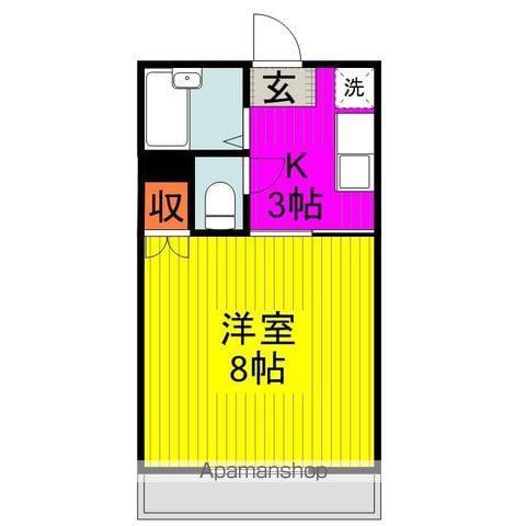 ダンディライオンYAMAGUCHI(1K/2階)の間取り写真