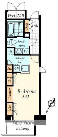 コンフォリア北参道(ワンルーム/11階)の間取り写真