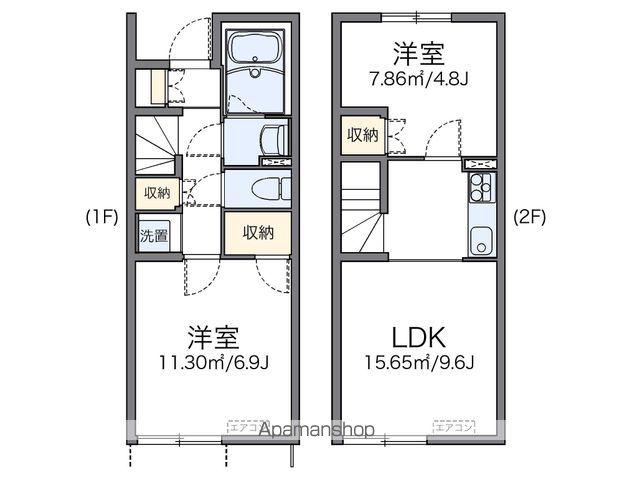 レオネクスト白帆台(2LDK/1階)の間取り写真