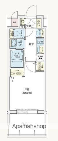 エステムコート名古屋セントリア(1K/7階)の間取り写真
