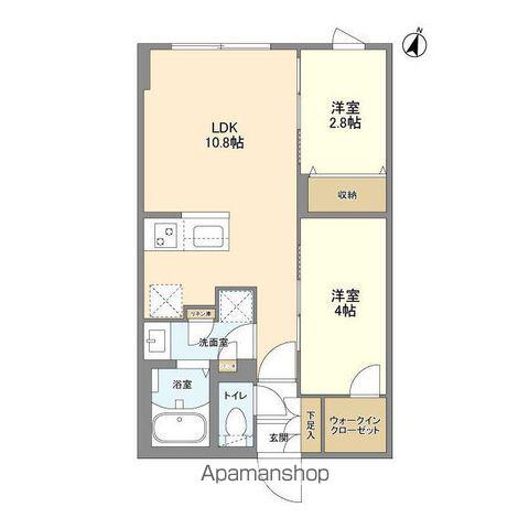 ウェルスクエア駒場東大前(2LDK/1階)の間取り写真