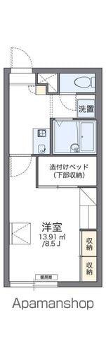 レオパレス モンマルトルの丘(1K/2階)の間取り写真