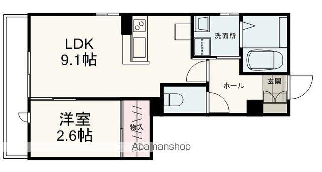 FOREST GARDEN(1LDK/3階)の間取り写真