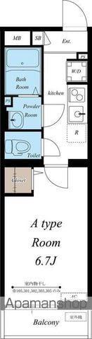 リブリ・ザ・クラス八千代台(1K/3階)の間取り写真