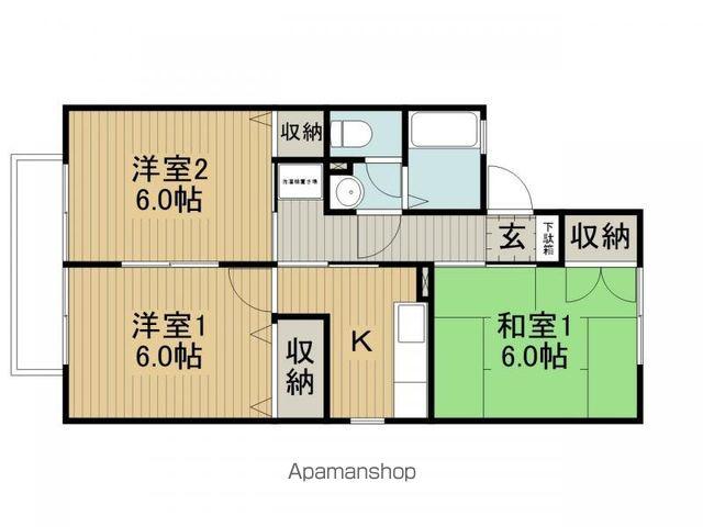 ル・パサージュⅠ(3K/1階)の間取り写真