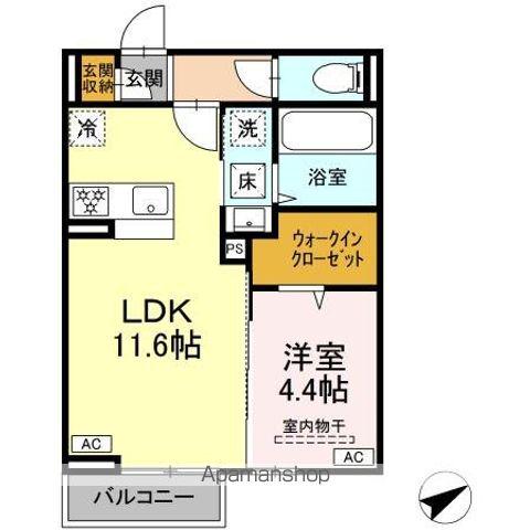 ディアライズ西市(1LDK/1階)の間取り写真