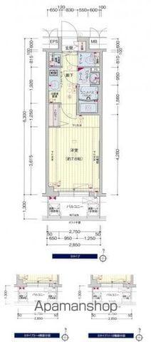 プレサンス丸の内雅殿(1K/2階)の間取り写真