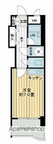 ライオンズマンション熊本中央(ワンルーム/10階)の間取り写真