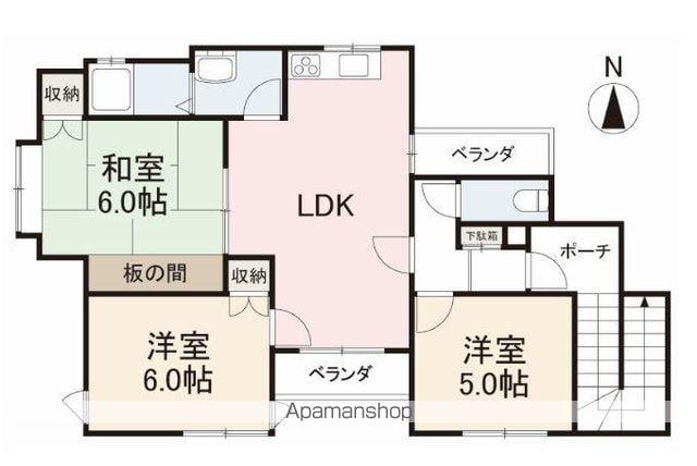 シブヤコーポ花ノ宮西棟(3LDK/3階)の間取り写真