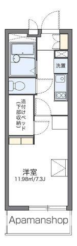 レオパレスエターナルⅠ(1K/2階)の間取り写真