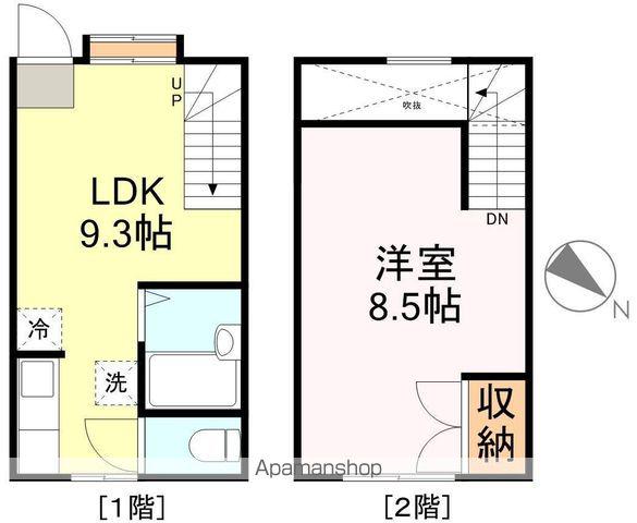 カナディアンハウス川平(1LDK/1階)の間取り写真