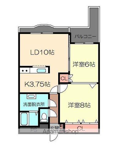 EXCEL(2LDK/3階)の間取り写真