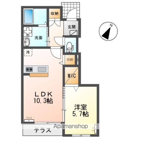 千代田・常磐緩行線 北柏駅 徒歩17分 2階建 築1年(1LDK/1階)の間取り写真