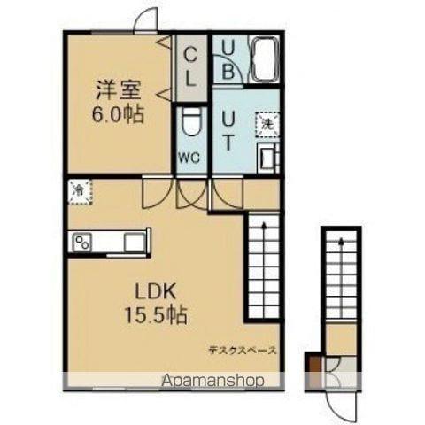 VESNERⅡ(1LDK/2階)の間取り写真