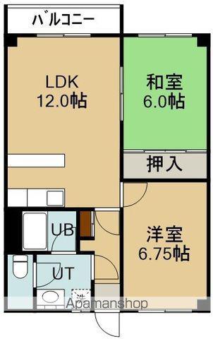 マンションマルノ(2LDK/2階)の間取り写真