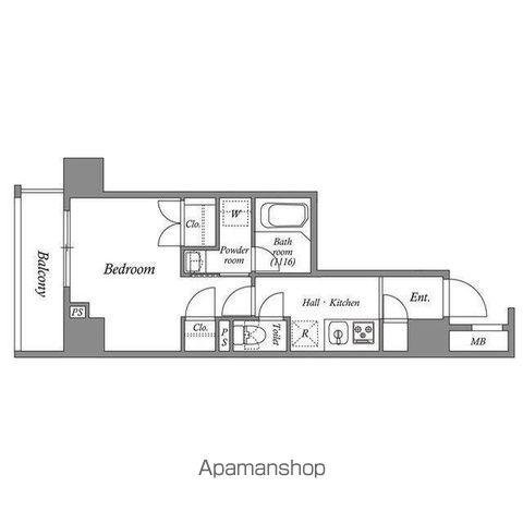 ACP RESIDENCE 亀戸(1K/8階)の間取り写真