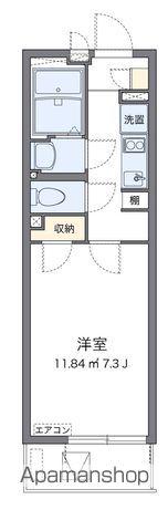 クレイノヴィクトワールSDK(1K/4階)の間取り写真