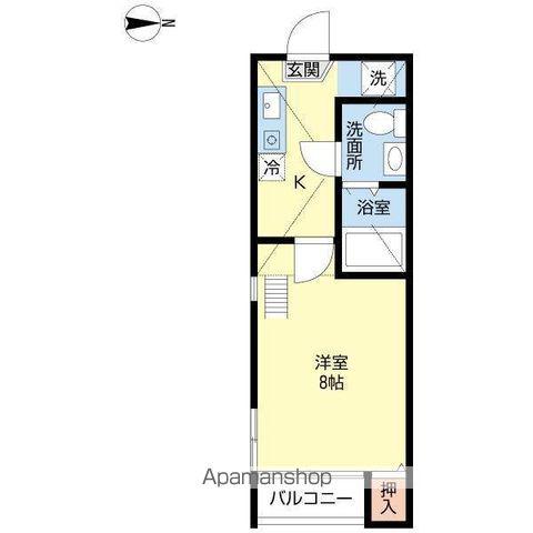 ウィングコート新守山(1K/1階)の間取り写真