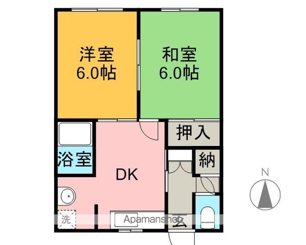エーリ井山(2DK/1階)の間取り写真