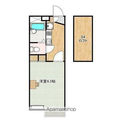 REEGO桜ヶ丘(1K/2階)の間取り写真