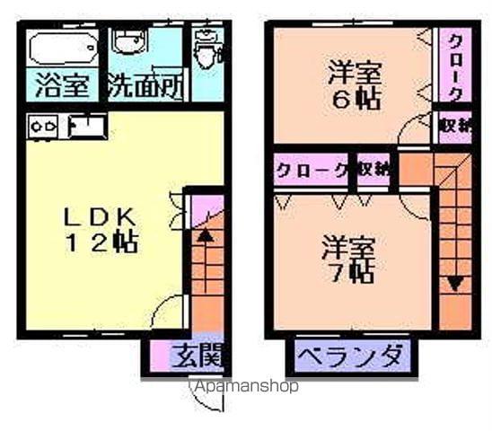 パンシェーン・K(2LDK/2階)の間取り写真