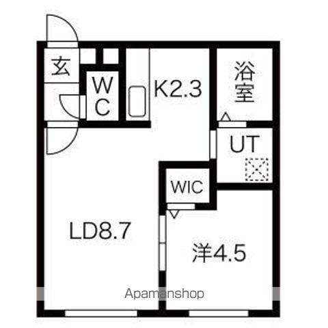 MAJESTIC LIFE札幌桑園マジェスティックライフ札幌桑(1LDK/1階)の間取り写真