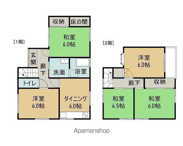 和歌山線 下井阪駅 徒歩25分 2階建 築37年(5DK)の間取り写真