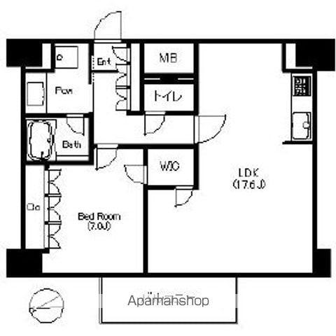 RODIA立川(1LDK/6階)の間取り写真