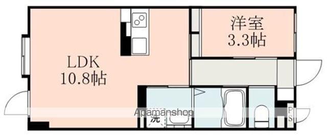 MAJOR光の森駅前(1LDK/1階)の間取り写真