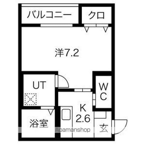 プラザドゥシャレー(1K/3階)の間取り写真