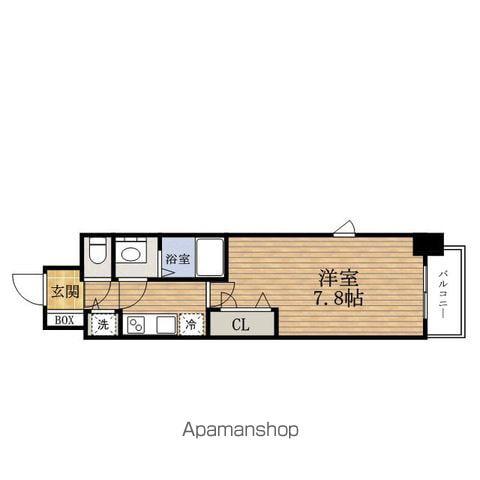プランドールKITAHAMA(1K/9階)の間取り写真