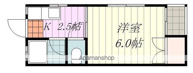 MATSUMOMENT竹原(1K/2階)の間取り写真