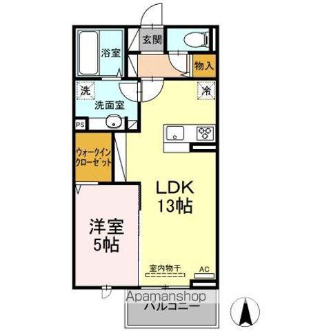 ウエストヴィレッジⅣ(1LDK/3階)の間取り写真