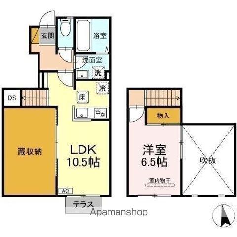 1007-KURA1号棟(1LDK/1階)の間取り写真