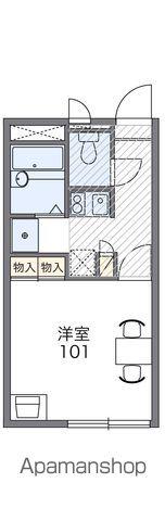 レオパレスひよりが丘(1K/1階)の間取り写真