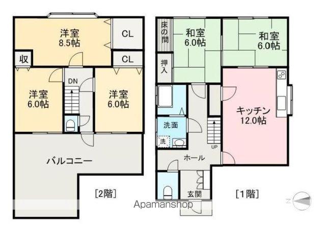 高松琴平電鉄志度線 潟元駅 徒歩30分 2階建 築21年(5LDK)の間取り写真