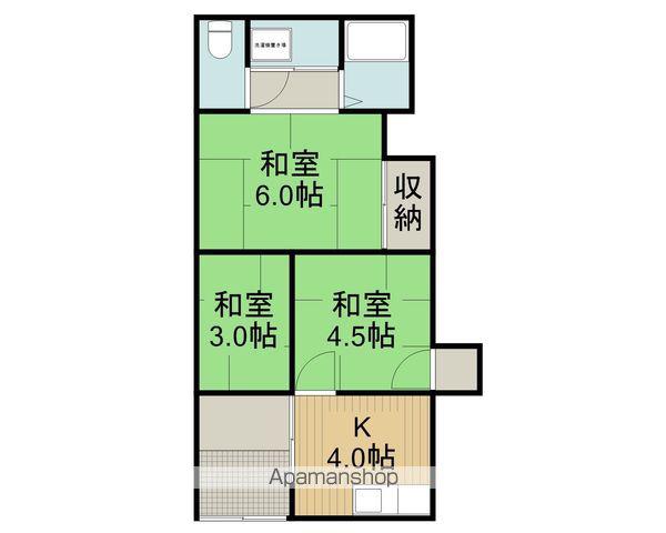 宮川平屋連棟２(3K)の間取り写真