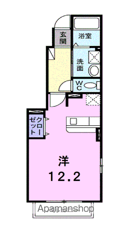 ベル・ポルトA(ワンルーム/1階)の間取り写真