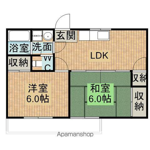 ハイツオネシス(2LDK/2階)の間取り写真