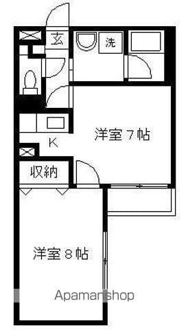 アートスペース木太東(2K/2階)の間取り写真